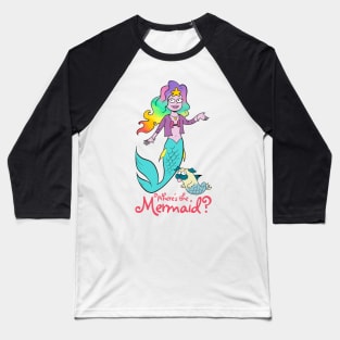 Princess Meria and Mer-Pug Baseball T-Shirt